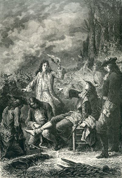 Edward Villiers haavoittui Newburyn taistelussa 1643 tekijältä English School