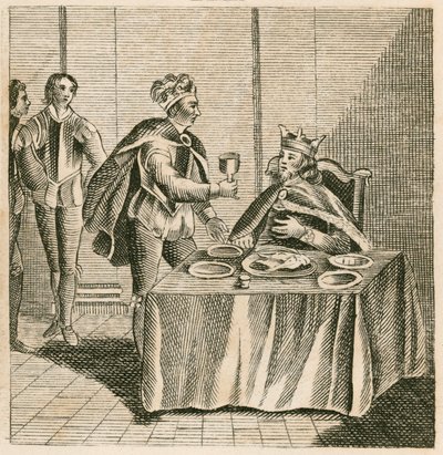 Edward, musta prinssi, odottaa vankejaan, Ranskan kuningas Johannes II tekijältä English School