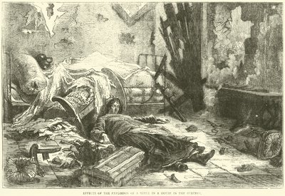 Ammion räjähdyksen vaikutukset talossa esikaupunkialueella, toukokuu 1871 tekijältä English School