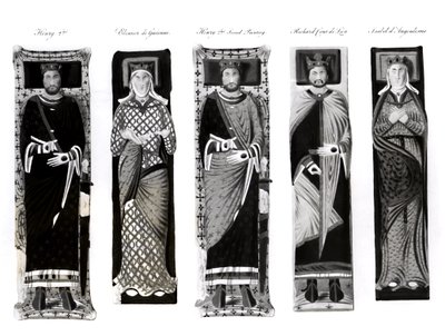 Henry II:n (1133-89), Akvitanian Eleonorin (n. 1122-1204), Richard Coeur de Lionin (1157-99) ja Isabel d