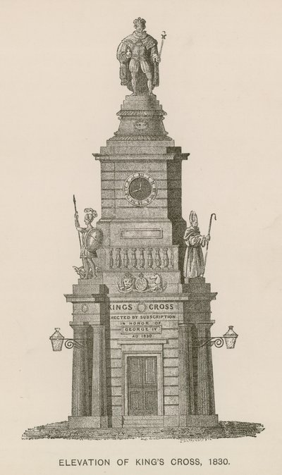 Elevation of Kings Cross, Lontoo, 1830 tekijältä English School