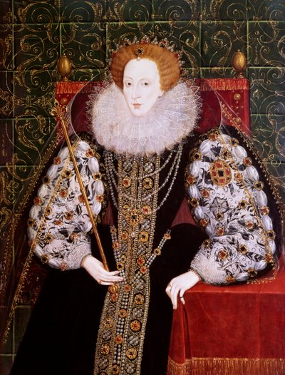 Elisabet I, noin 1590 (öljy paneelille) tekijältä English School