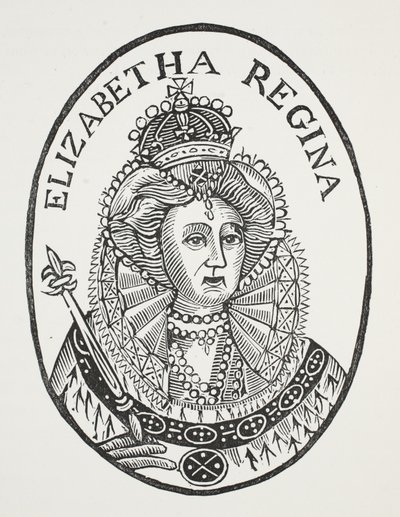 Elizabeth Regina, kuvitus John Ashtonin kirjasta Chap-books of the Eighteenth Century, pubi. 1882 tekijältä English School