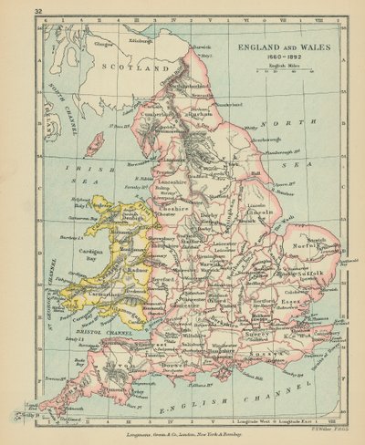 Englanti ja Wales (värilliset litografiat) tekijältä English School