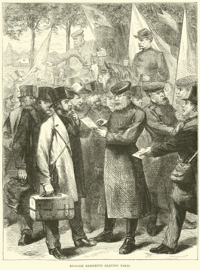 Englannin asukkaat lähtivät Pariisista lokakuussa 1870 tekijältä English School