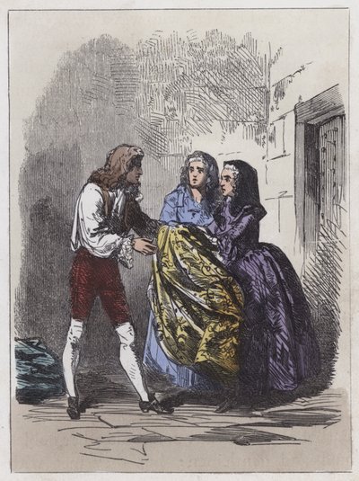 Escape of the Earl of Nithsdale (värillinen kaiverrus) tekijältä English School