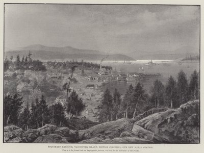 Esquimaltin satama, Vancouver Island, Brittiläinen Kolumbia, Uusi laivastoasemamme (kaiverrus) tekijältä English School