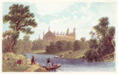 Eton College (värillinen litografia) tekijältä English School