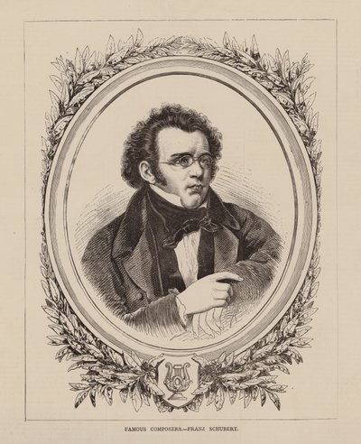Kuuluisia säveltäjiä, Franz Schubert (kaiverrus) tekijältä English School