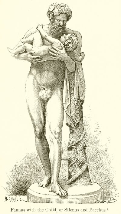 Faunus lapsen kanssa tai Silenus ja Bacchus tekijältä English School