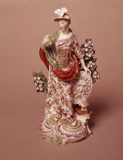 Goddess Athenen hahmo, Derby Porcelain Works, n. 1800 (posliini) tekijältä English School