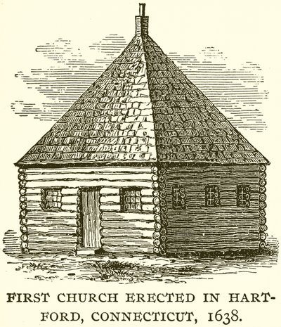 Ensimmäinen kirkko pystytettiin Hart-Fordiin, Connecticutiin, 1638 tekijältä English School