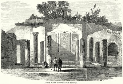 Ensimmäiset Pompeijista löydetyt muurit (kaiverrus) tekijältä English School