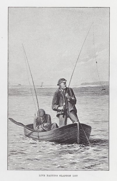Kalastus: Live Baiting Slapton Ley (litho) tekijältä English School