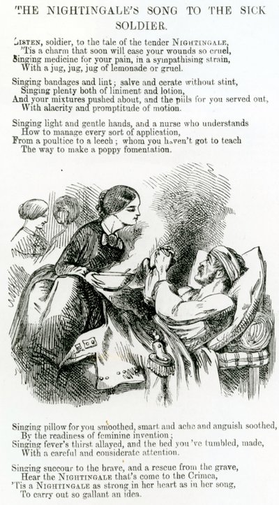 Florence Nightingale hoitamassa sairasta sotilasta Krimillä tekijältä English School