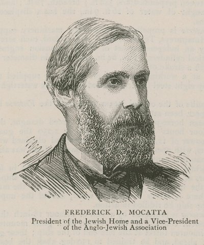 Frederick D Mocatta, Juutalaiskodin puheenjohtaja ja Anglo-Jewish Associationin varapuheenjohtaja tekijältä English School