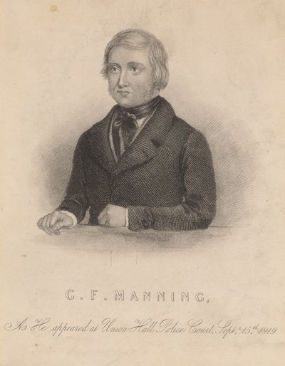 Frederick George Manning, joka vaimonsa Marie Manningin kanssa murhasi Patrick O