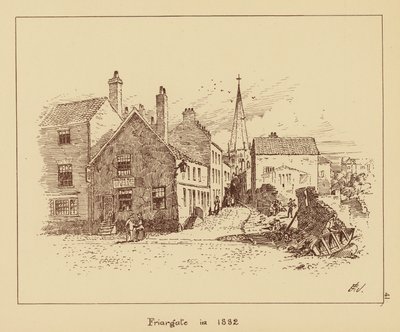 Friargate vuonna 1882 (litografia) tekijältä English School