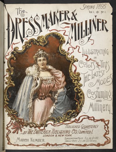 Etukansi.  Omistaja ja Milliner.  1895. tekijältä English School