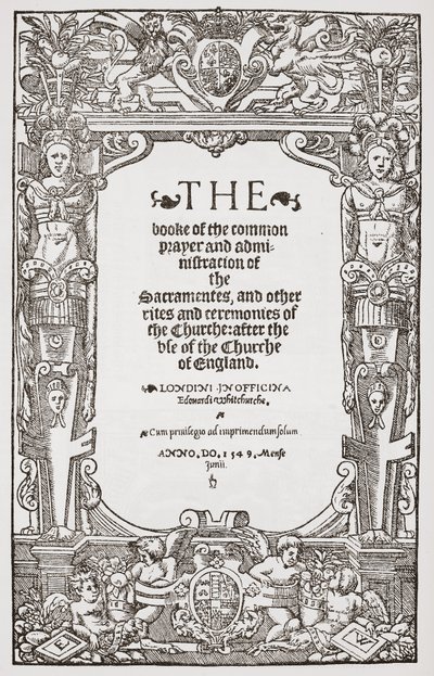 Frontispiece, The Book of Common Prayer, 1549 tekijältä English School