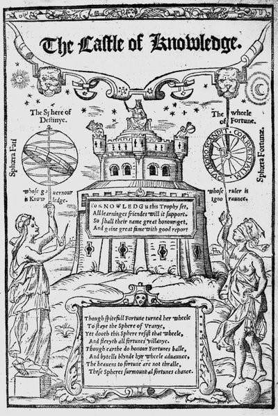 Robert Recorden etukappale Tiedon linnaan, 1556 tekijältä English School