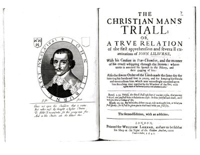 John Lilburnen (n. 1614–1657) esikuva Christian Mans -oikeudenkäynnille 1641 tekijältä English School