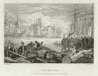 Gateshead ennen suurta räjähdystä ja tulipaloa 6. lokakuuta 1854 tekijältä English School
