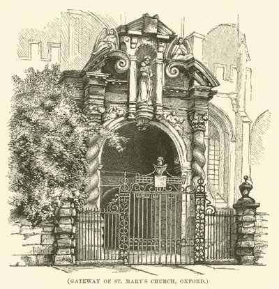 Pyhän Marian kirkon portti, Oxford (kaiverrus) (kaiverrus) tekijältä English School