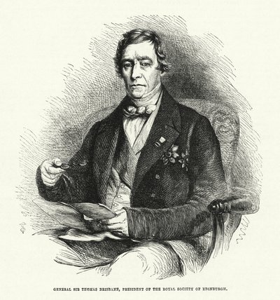 Kenraali Sir Thomas Brisbane, Edinburghin kuninkaallisen seuran puheenjohtaja (kaiverrus) tekijältä English School
