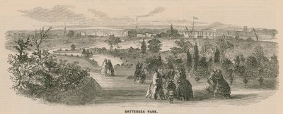 Yleiskuva Battersea Parkissa kävelevistä ihmisistä tekijältä English School