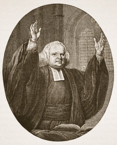 George Whitefield, kuvitus teoksesta The Church of England: A History for the People, H.D.M. Spence-Jones, pubi. n. 1910 (seepiavalokuva) tekijältä English School