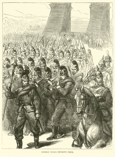 Saksalaiset joukot saapuvat Pariisiin maaliskuussa 1871 tekijältä English School