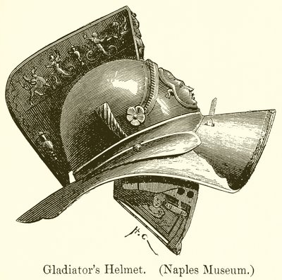 Gladiaattorien kypärä. (Napoli museo) tekijältä English School