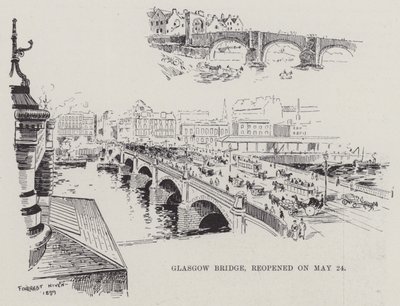 Glasgow Bridge, avattiin uudelleen 24. toukokuuta (kaiverrus) tekijältä English School
