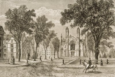 Gore Hall, Harvardin yliopisto noin vuonna 1870, Religious Tract Societyn julkaisemasta teoksesta 