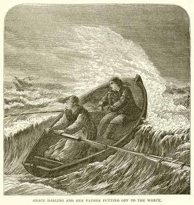 Grace Darling ja hänen isänsä hylkäämässä tekijältä English School