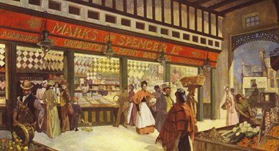 Grainger Market Hall Bazaar Newcastle, on edelleen olemassa alkuperäisessä muodossaan, 1895 tekijältä English School