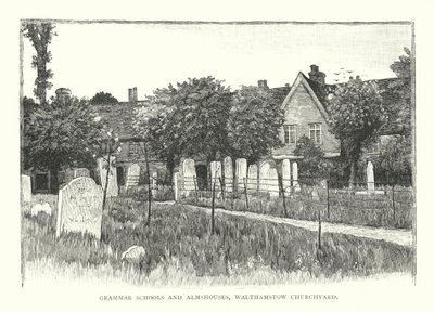 Grammar Schools and Almshouses, Walthamstow Churchyard (kaiverrus) (kaiverrus) tekijältä English School