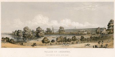 Suuri näyttely, 1851, sillalta, Hyde Park tekijältä English School