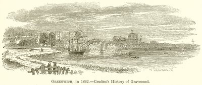 Greenwich, vuonna 1662. - Crudens History of Gravesend tekijältä English School