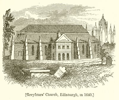 Greyfriars Church, Edinburgh, vuonna 1640 tekijältä English School