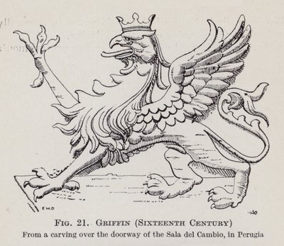 Griffin, kuudestoista vuosisata (litho) tekijältä English School