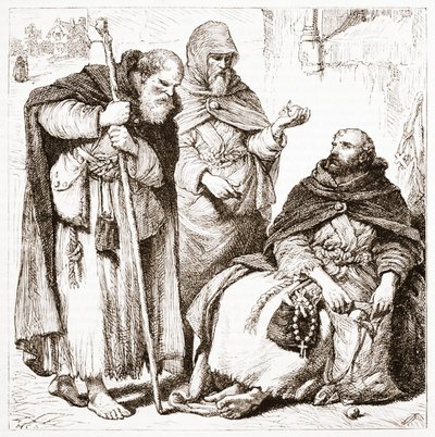 Ryhmä pariskuntaveljiä, kuvitus James Aitken Wylien (1808-1890) teoksesta The History of Protestantism, pub. 1878 tekijältä English School