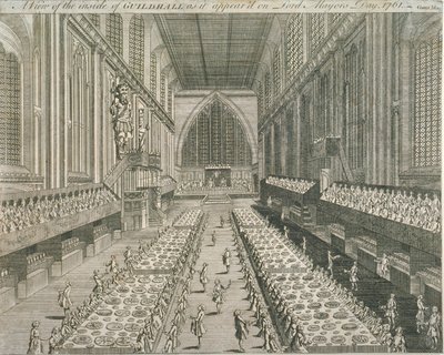 Guildhall, Gentlemans Magazine, 1761 tekijältä English School