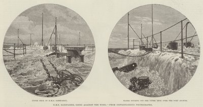 HMS Sanspareil menee tuulta vastaan (kaiverrus) tekijältä English School