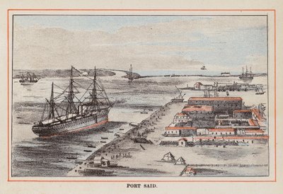 HM Indian Troop-Ship: Port Said (värillinen kaiverrus): Port Said (värillinen kaiverrus) tekijältä English School