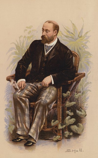 Hänen korkeutensa Walesin prinssi, tuleva kuningas Edward VII (värilitografia). tekijältä English School