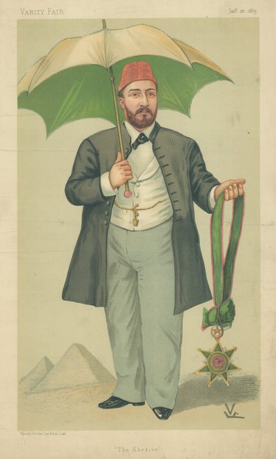 H H Mehemed Tewfik-Pasha, Egyptin Khedive, Khedive, 20. tammikuuta 1883, Vanity Fair -sarjakuva tekijältä English School