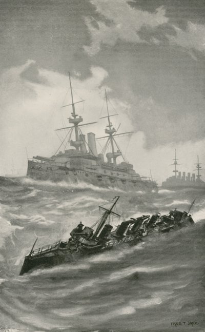 H. M. S. Mars, Terrible ja Dragon Cruising Englannin kanaalissa tekijältä English School