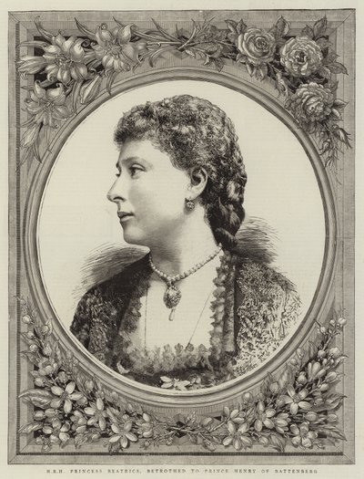 H R H Prinsessa Beatrice, Battenbergin prinssi Henryn kihlattu (kaiverrus) tekijältä English School